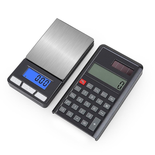2023 Ny 2,2lb/1kg 0,001oz/0,1g Digital Mini Pocket Calculator Våg Bärbara smycken Guldvåg med miniräknare