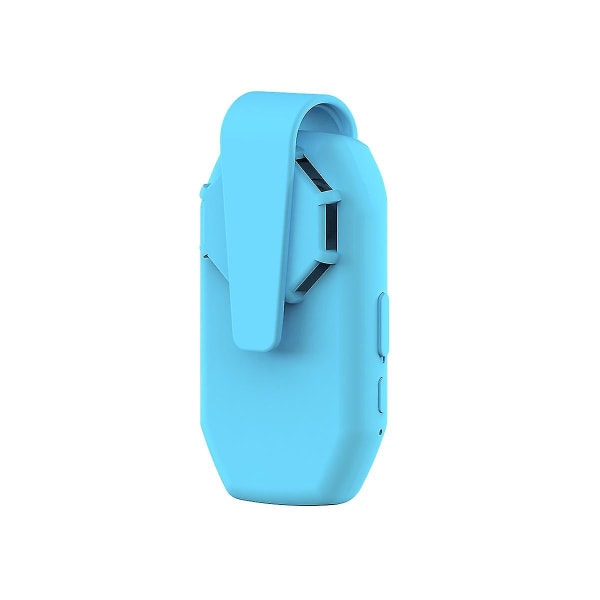 Mini uppladdningsbar Clip On Cooler Fan Bärbar Luftkonditioneringsmask Fläkt blue