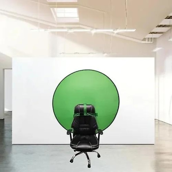 Bärbar green screen bakgrundsbordsstolsbälte, hopfällbar typ, lämplig för videokonferenschatt, zoom, bakgrundsvideosamtal 75 cm