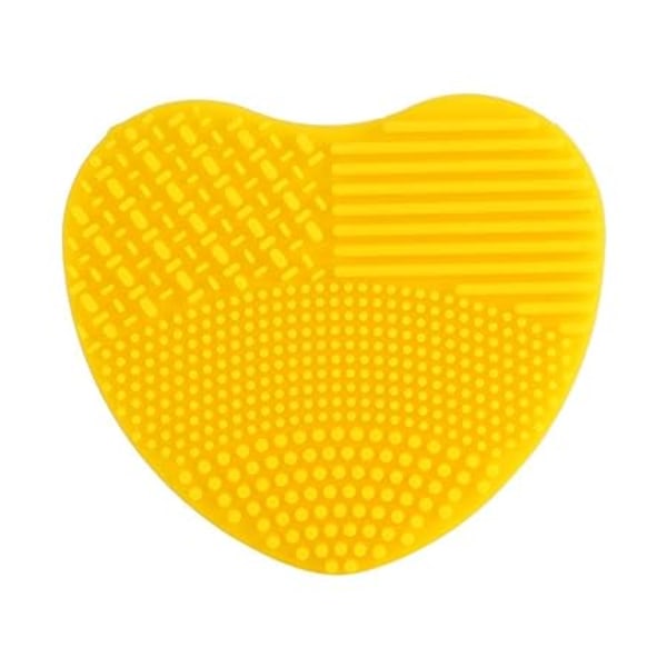 Silikonborstrengöringsmedel, hjärtform Silikonborstrengöringstillbehör (gul) yellow