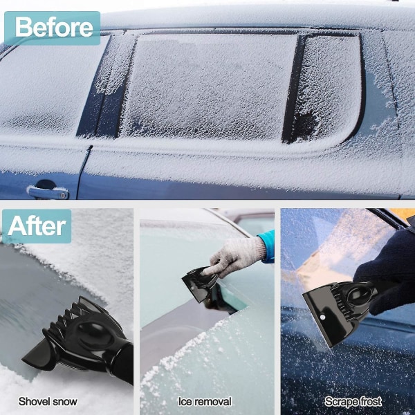 Isskrapa, avfrostning av bilvindruta och snöröjning, vindruta och fönster för lastbilsupptagning black