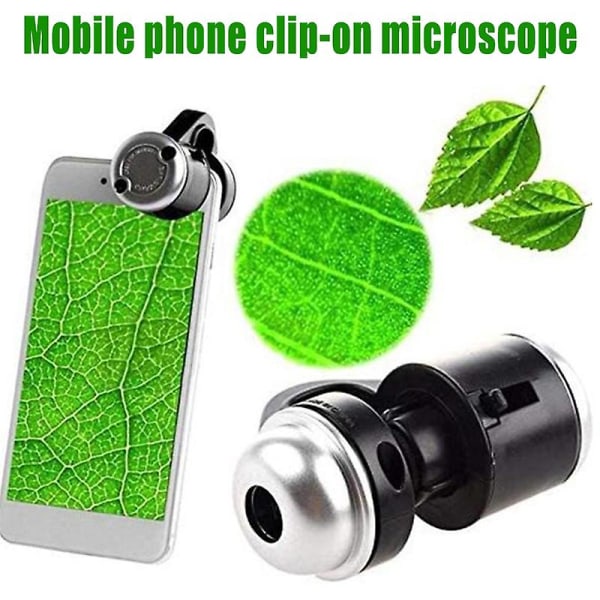 LED Mobiltelefon Mikroskop Förstoringsglas Mobiltelefon Mobiltelefon Kamera Hållbar black