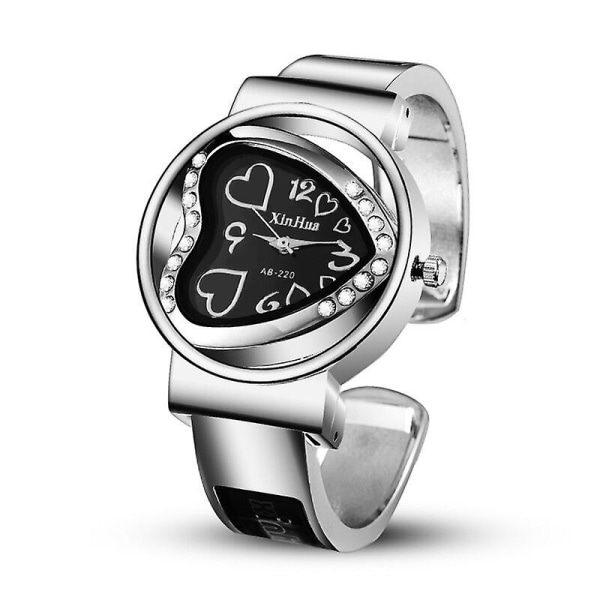 Hjärtformad helt stål Watch Crystal Color Quartz Watch