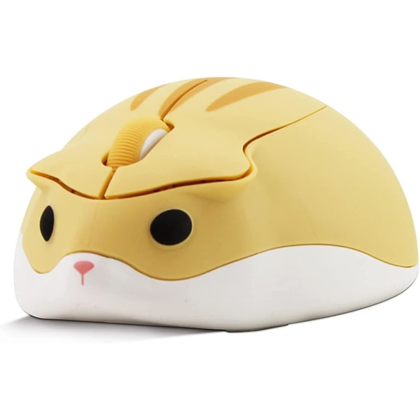 Söt hamsterformad mini tyst ergonomisk design liten bärbar mus yellow