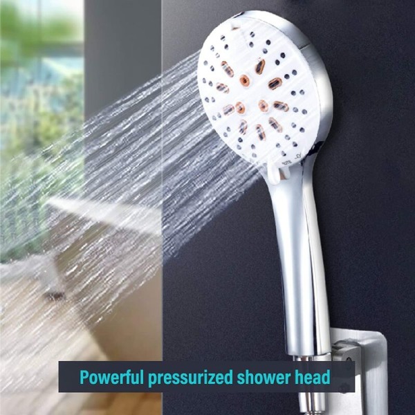 Högtrycksduschhuvud Anti-kalkstensfiltrerande duschhuvud 6 lägen Universal Economizer Duschhuvud handdusch