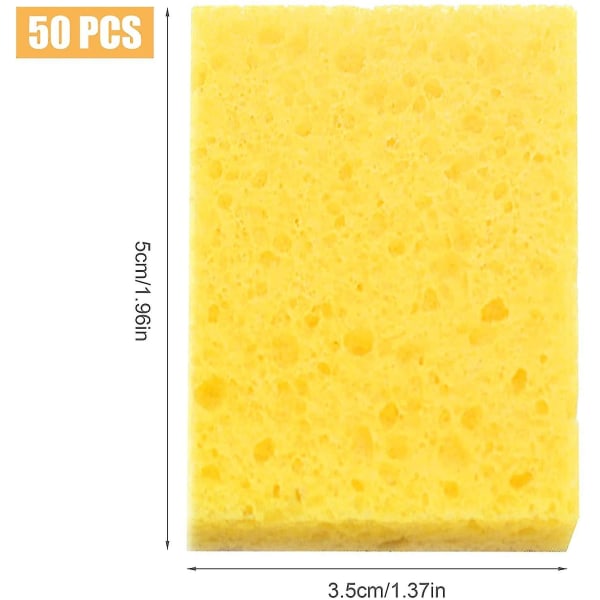 Starlight-50 delar Rengöringssvamp för lödkolv, Rengöringssvamp för lödkolvspets Lödkolvstädsvamp 5*3,5 cm