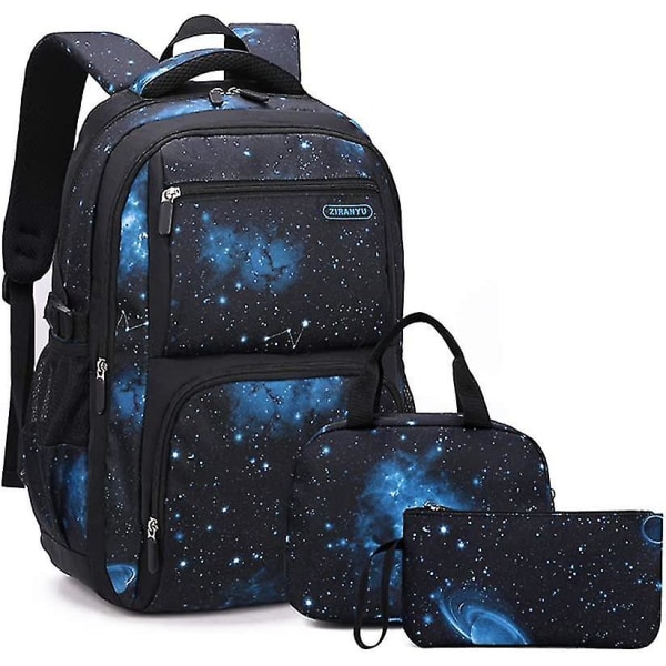 3 st Starry Sky Kids Skolryggsäck Primary Students Bookbag Elementary Daypack Bag för tonåringar