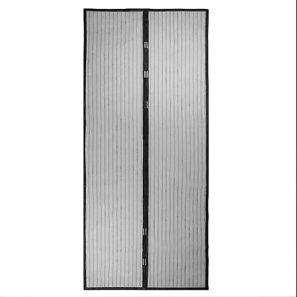 Starlight-magnetisk myggnätsdörr 140x240cm(55x94tum) Magnetisk dörrgardin Myggdörr Automatisk stängning för korridordörrar, svart