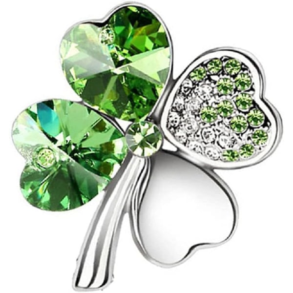 Lucky Leaf Brosch Pins Bling Diamond Crystal Brosch Pins for Women Girls a