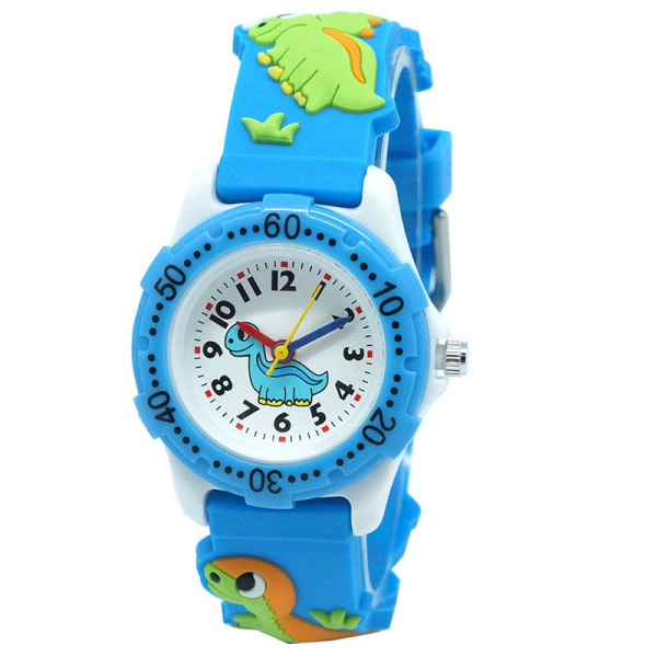 Toddler Barn Barn Watch, 3d söta tecknade silikonband armbandsur blue