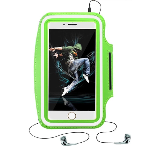 Sport utomhus fitness mobiltelefon arm med pekskärm mobiltelefon arm väska green