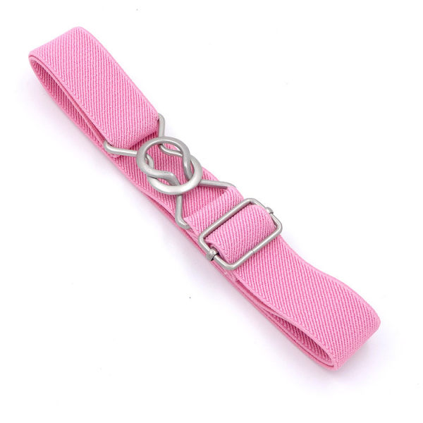 Justerbara elastiska bälten för barn för toddler Stretchband i midjan för pojkar och flickor pink