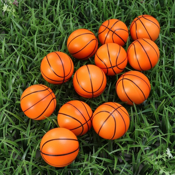 12st basketstressbollar, mini mjuk boll för barn