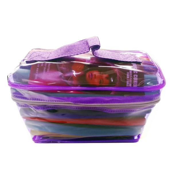 42 stycken curlingcylinder med svamp, curlingstav i pärlbomull, universal Purple