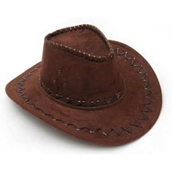 Cowboyhatt Western Hat Kostymtillbehör Unisex cowboyhatt (mörkbrun)
