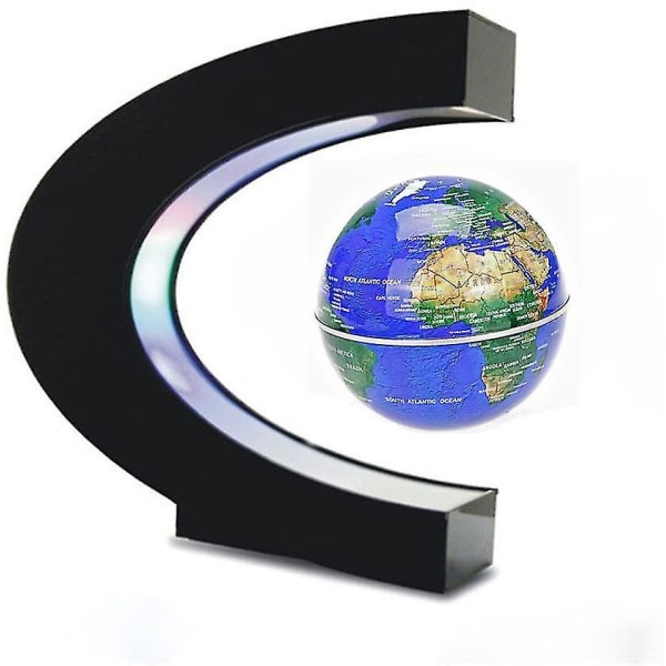Flytande Globe Med Led-ljus C Form Magnetisk Levitation Floating Globe World