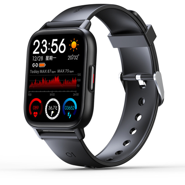 Qs16pro Smart Watch Kroppstemperatur Fitness Armband Herr Dam Vattentät Sport Smartwatches black
