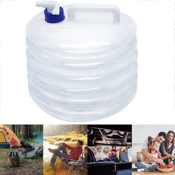 Vikbar vattenhink, hopfällbar vattenbehållare, BPA-fri vattentank