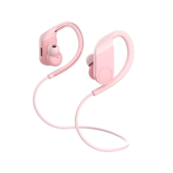 Bluetooth In-ear hörlurar Öronkrok Vattentät trådlös sporthörlur Rosa