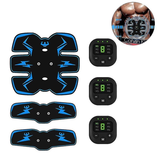 Abs Stimulator Magmuskler, Muskelstimulator, Ems Abs Trainer Body Toning Fitness, USB Uppladdningsbar