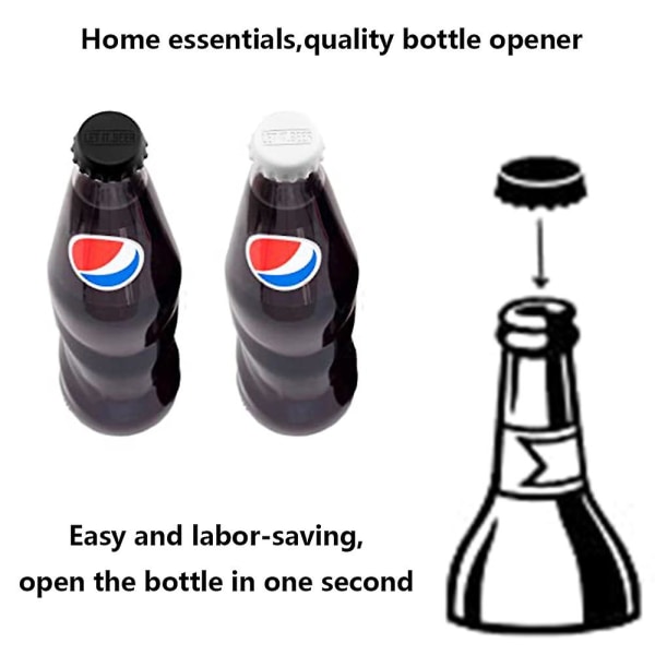 3-i-1 Flasköppnare Öl Dryck Multifunktionell Flasköppnare Nyckelring Burköppnare White