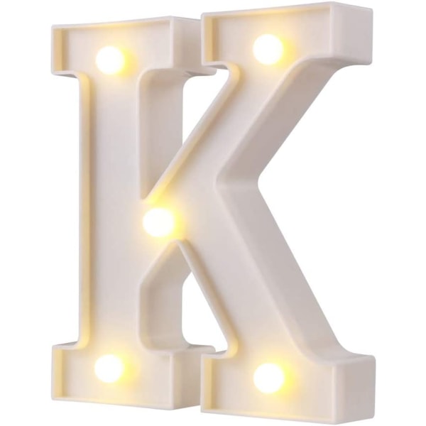 LED Marquee bokstavsljus 26 bokstäver lyser upp alfabetet tecken