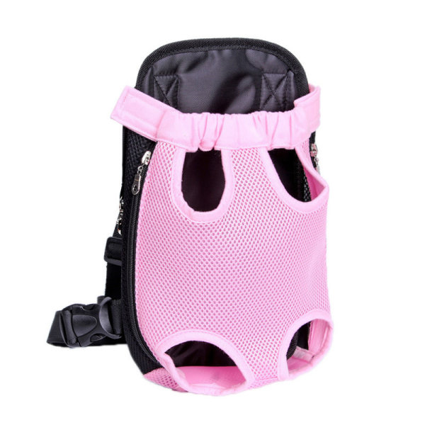 Front Reseryggsäck för husdjur Justerbar utomhusväska pink