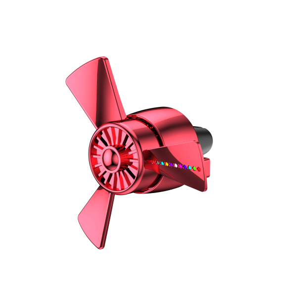 Billuftfräschare Bilspridare Roterande propeller Luftutlopp Ventilationsfräschare red