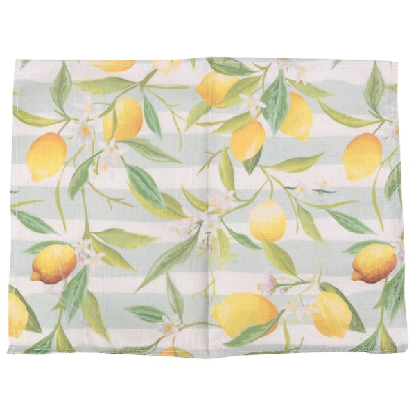 Set med 6 växtfrukter citronblommiga bordstabletter för matbordsmatta