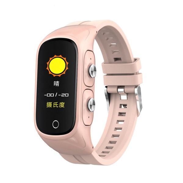 Smart Watch 2 In1 Multifunktionell trådlös Tws Bluetooth hörlurar Armband Fitness Tracker Armbandsheadset för män black
