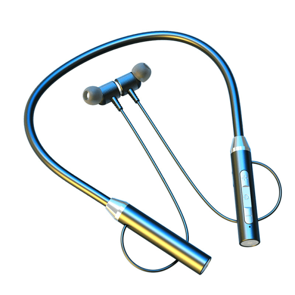 Trådlösa bluetooth öronsnäckor med vibrerande påminnelsehalsband för inkommande samtal blue