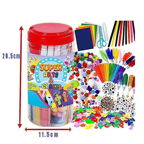 Arts and Crafts Supplies for Kids - Craft Art Supply Kit - Allt i ett D.i.y