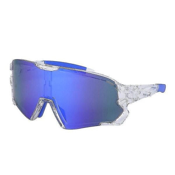 Cykelglasögon Polariserade sportsolglasögon UV-skydd för män kvinnor（Blå）
