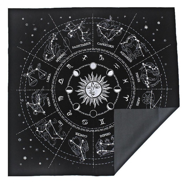 Altar Tarot Duk 12 Constellations Pentacle Astrology Bordsduk 49x49cm