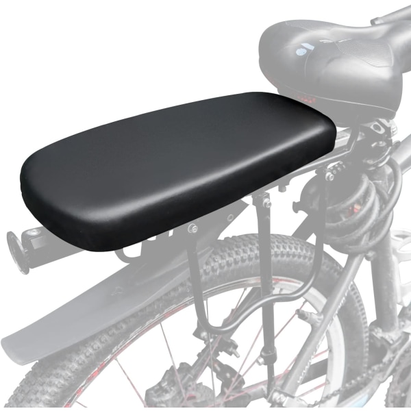 Cykelkudde bak, skruvmonterad förtjockad PU-läderkudde för cykelbaksäte för barn och vuxna