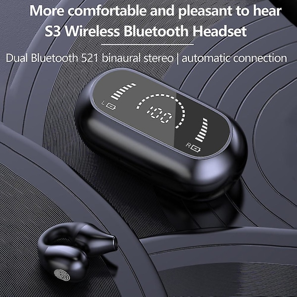 Benledningshörlurar Öronkrokar Öronklämma Hifi trådlösa Bluetooth hörlurar