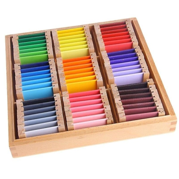 Montessori Sensorial Material Lärande Färg Tablet Box Utbildningsleksaker|Matteleksaker