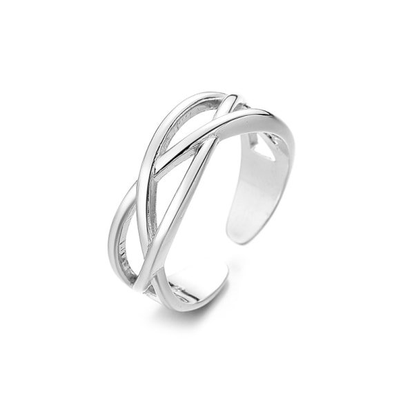 Vintage Silver Justerbar Celtic Knot Ring för kvinnor och flickor