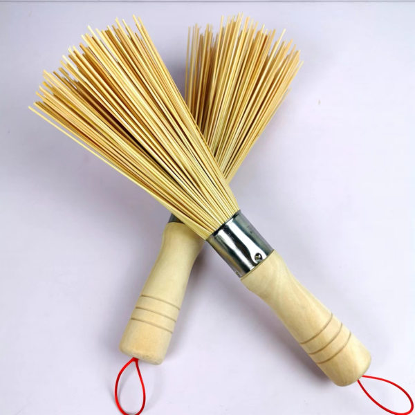 Naturlig bambu skurborste för hushållsrengöring, miljövänlig och hållbar