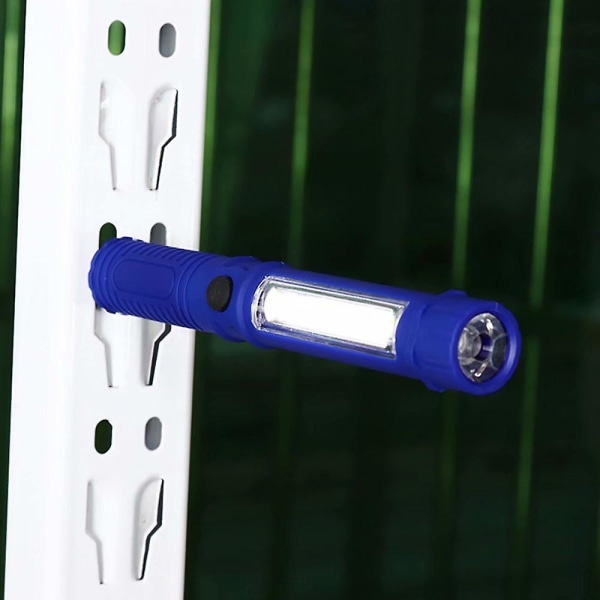 Led multifunktionellt ljus Mini arbetslampa Bärbar utomhus vattentät penna Clamp Magnet ficklampa med ficklampa (blå) - blue