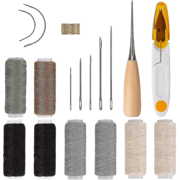 18 stycken verktyg läder synålar för läder reparation för klädsel