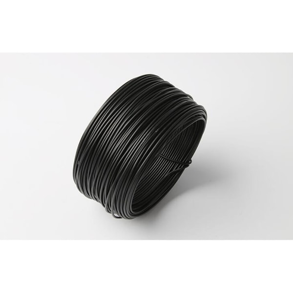 Svart och vit elektrozinkpläterad järnkärna bindetråd platt rund järntråd 0,55-1,2 mm bindetråd metall bindtråd (svart, rund, 0,75 mm, 60M)