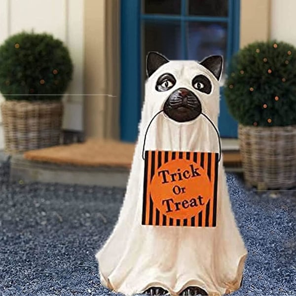 Ghost Dog Candy Bowl Hållare, halloween Dog Candy