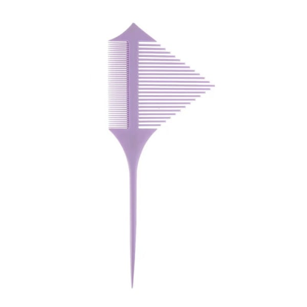 Hårfärgningskam portabel dubbelsidig spetsad svans triangelkam purple
