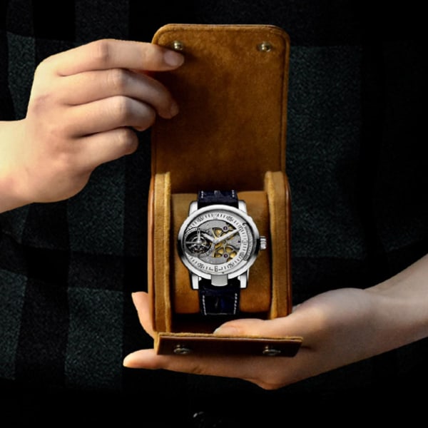 Bärbar Watch Box Reseklockor För Case Förvaring Organizer Läder För Armbandsur