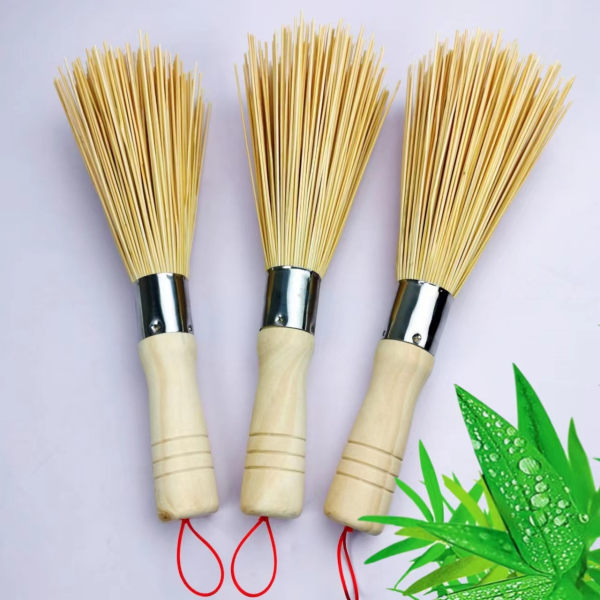 Naturlig bambu skurborste för hushållsrengöring, miljövänlig och hållbar