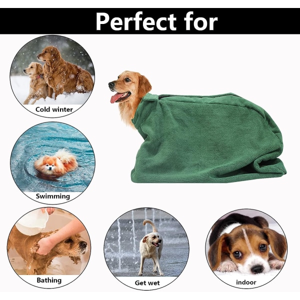 Hundhandduksväska Hundtorrväska Med Ringhalsrem, Dog Bag Towel-L L