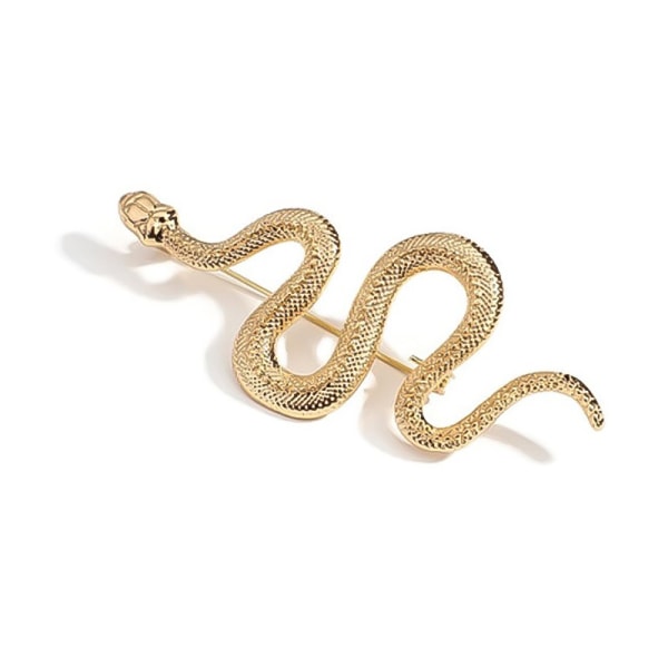 Ny Snake Brosch Pgifts Mode Smycken Badge Kvinnor Trendig Party Djur Elegant golden