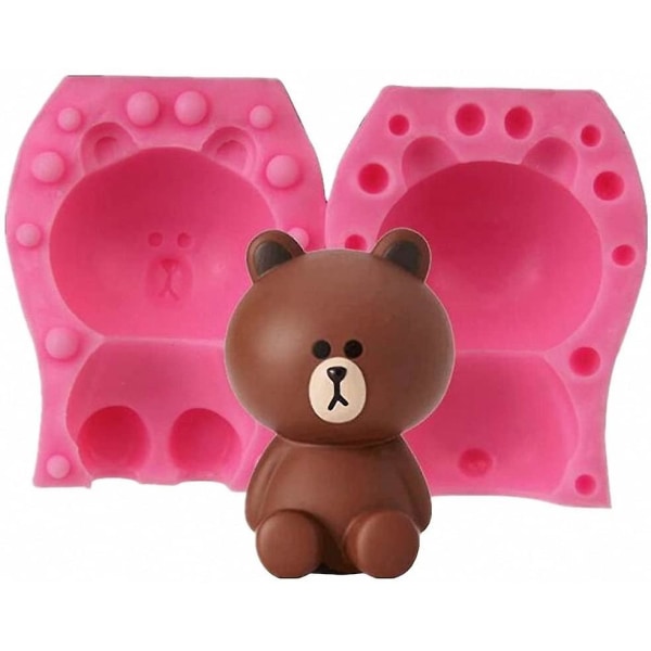 Liten storlek 3d Bear Candle Form - Teddy Bear Form