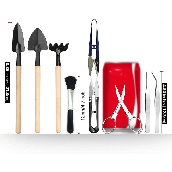 Bonsai Tools, Bonsai Tools, Mini Gardening Tools, Gardening Tool Set, Mini Wooden Hand Tool Set